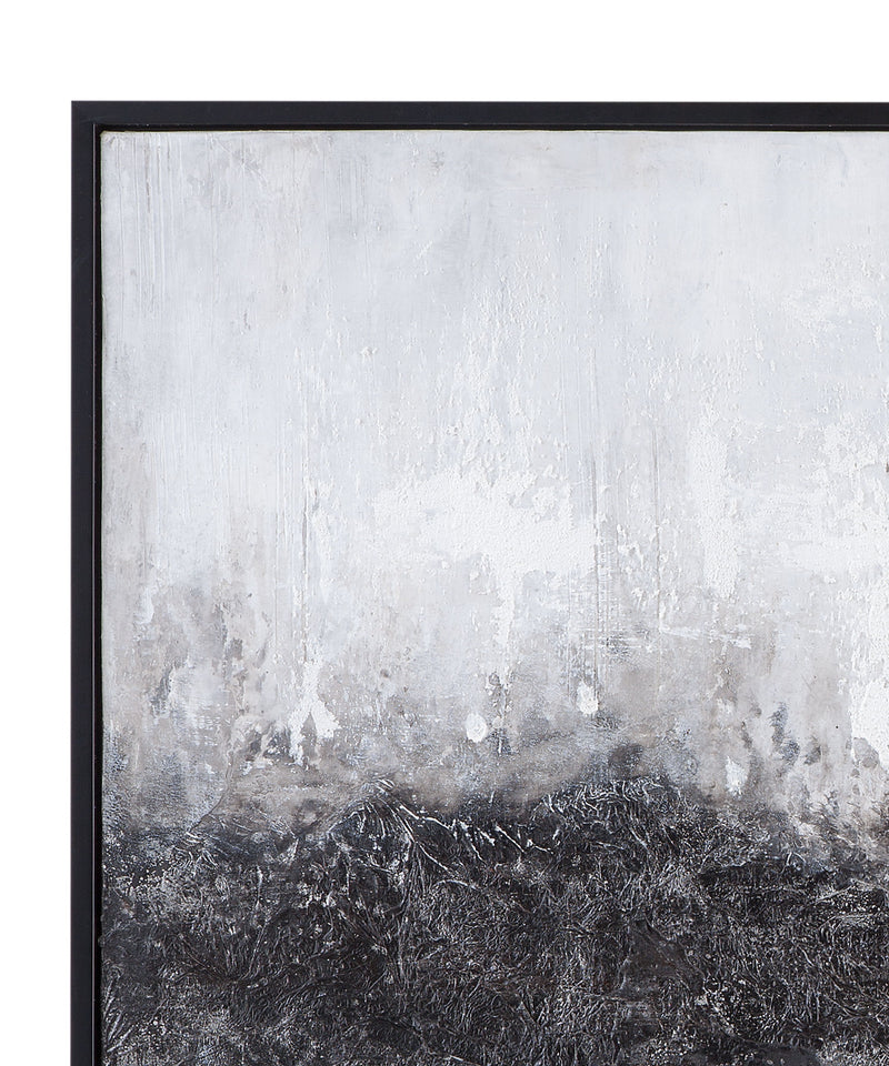 Divided Framed Canvas - Gray / Black