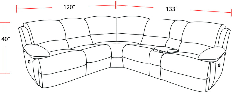 Spartacus - Power Reclining Sectional