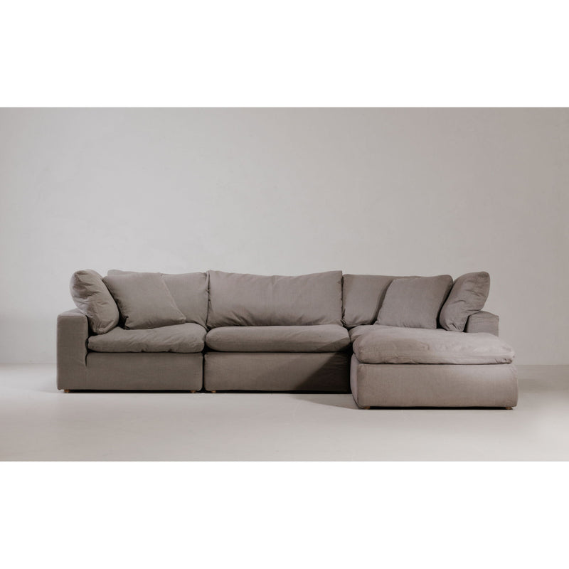 Clay - Livesmart Fabric Lounge Modular Sectional - Light Gray
