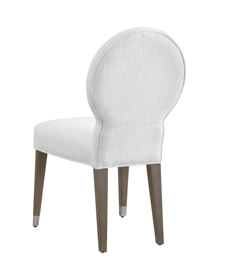 Farrah - Dining Chair - Light Oak Leg/Brushed Nickel Caps