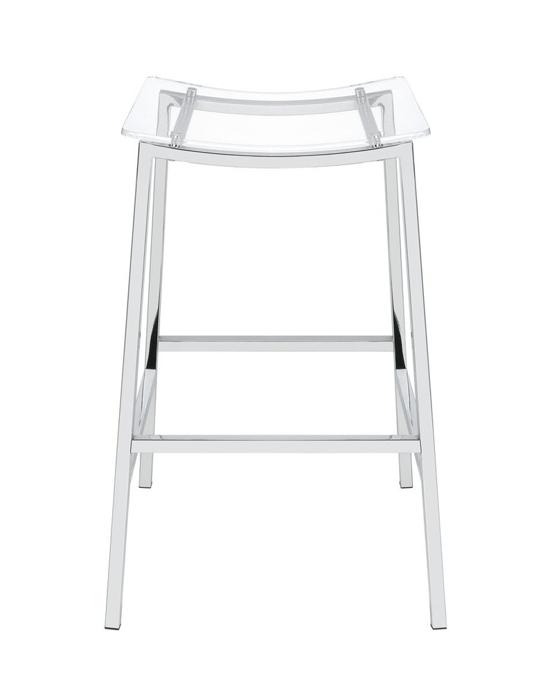 Zena - Backless Bar Stool (Set of 2) - Clear