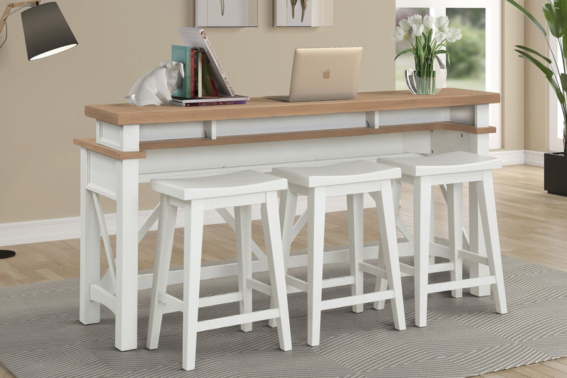 Americana Modern - Everywhere Console With 3 Stools - Cotton