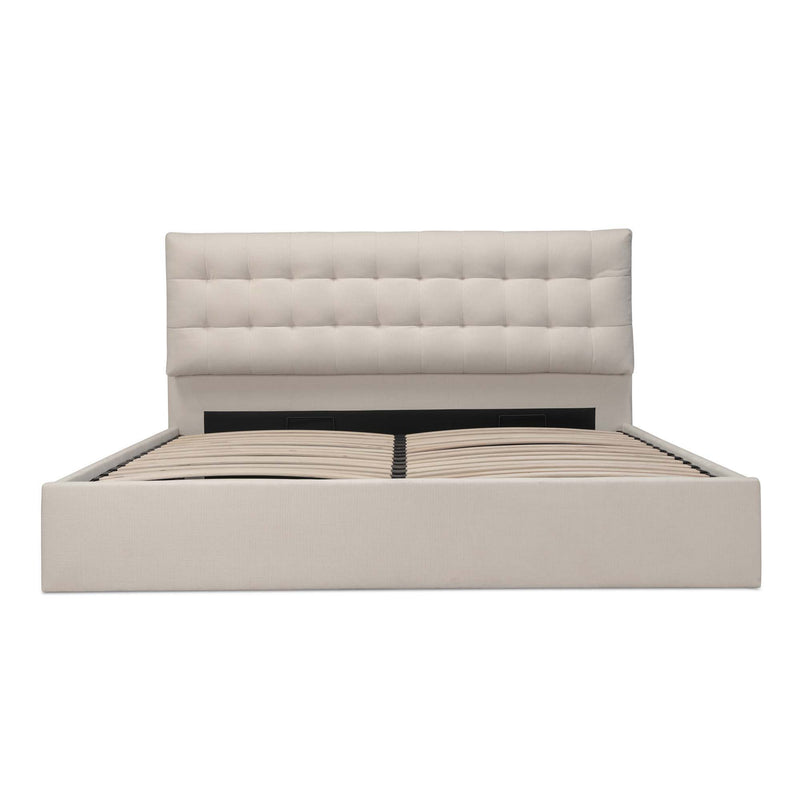 Sebastion - Queen Storage Bed - Cream