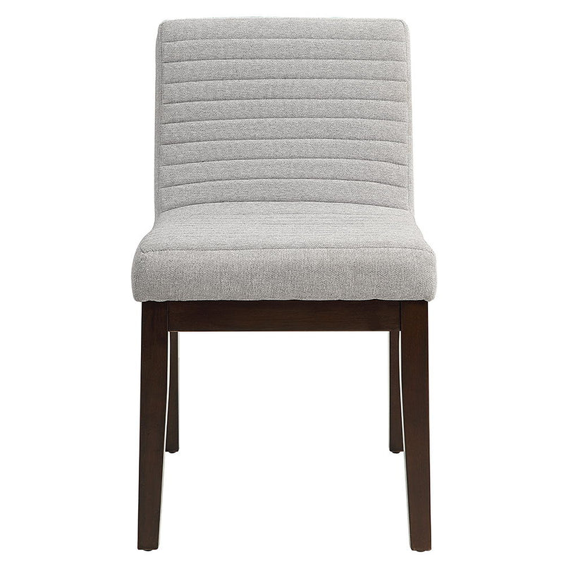 Edwyn - Side Chair (Set of 2) - Gray Fabric & Brown