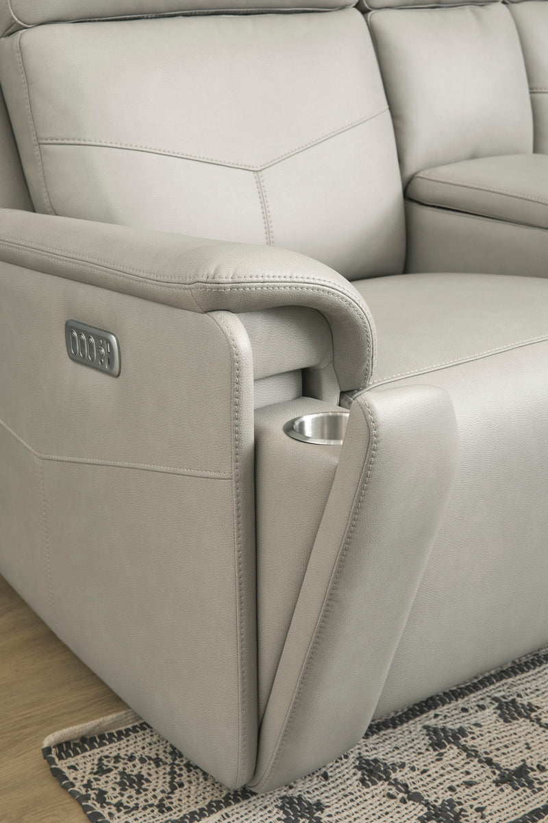 Vernon - Power Reclining Loveseat With Console, Power Headrests, Lumbar, Heat & Massage