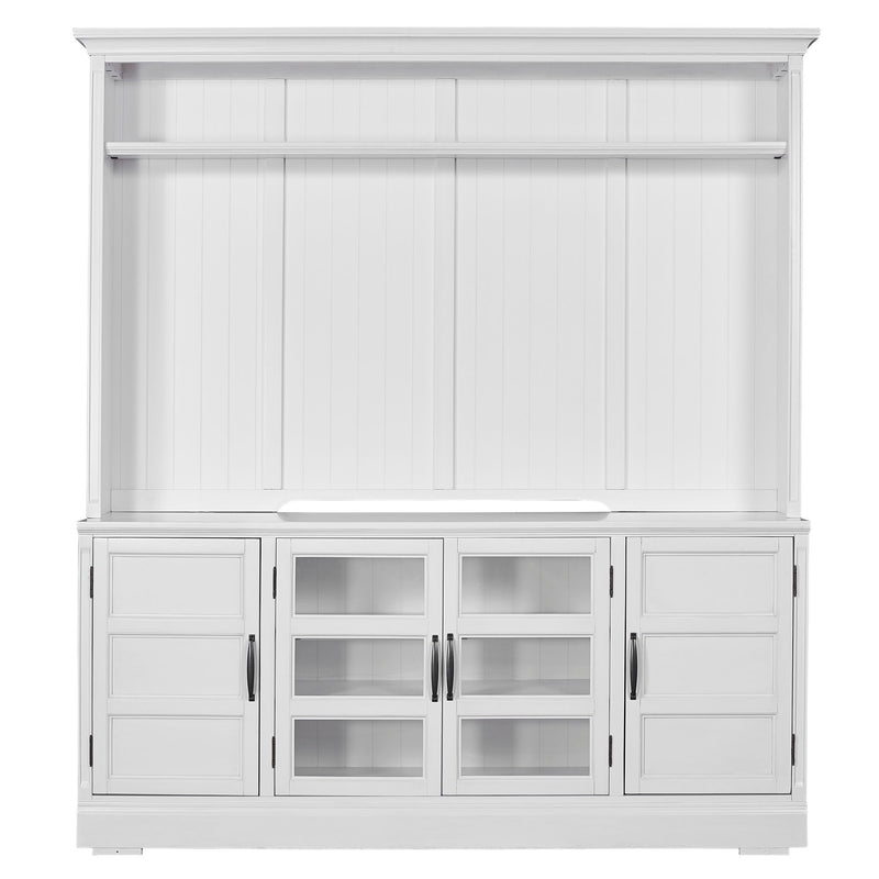 Shoreham - 76" TV Console With Hutch - Effortless White
