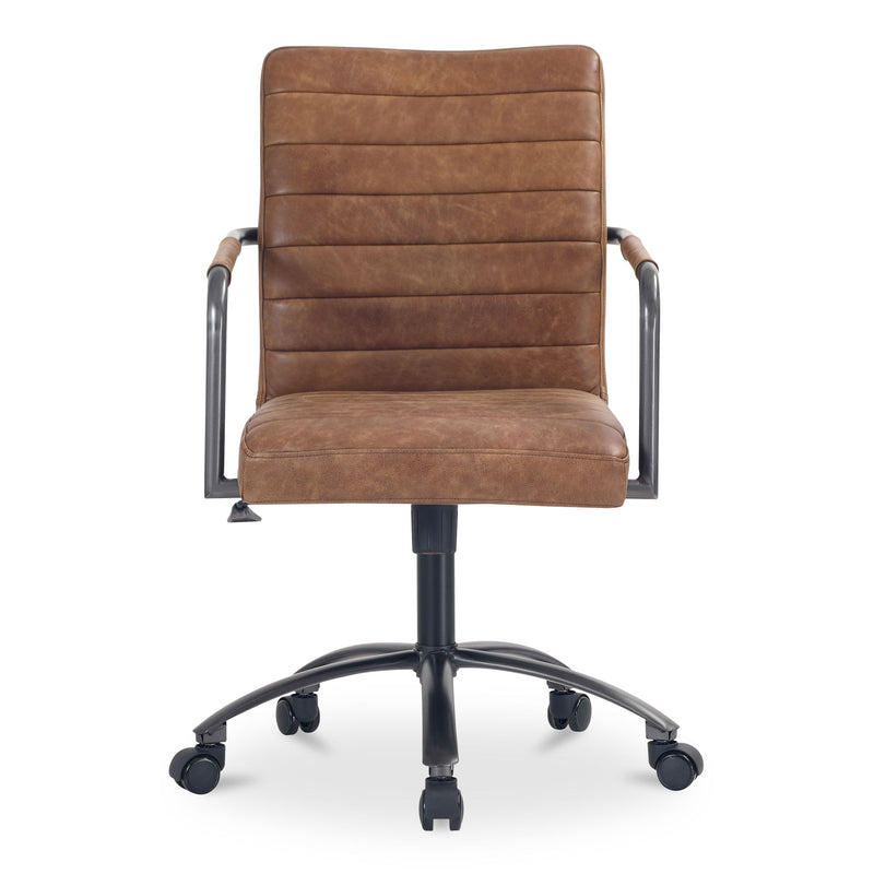 Roy - Open Road Leather Office Chair - Brown