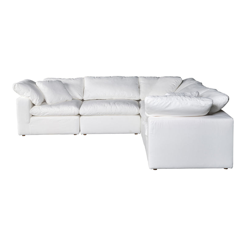 Terra - Livesmart Fabric Condo Classic L Modular Sectional - Cream