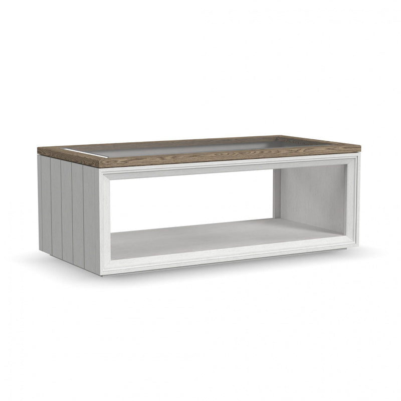Melody - Rectangular Coffee Table With Casters - White