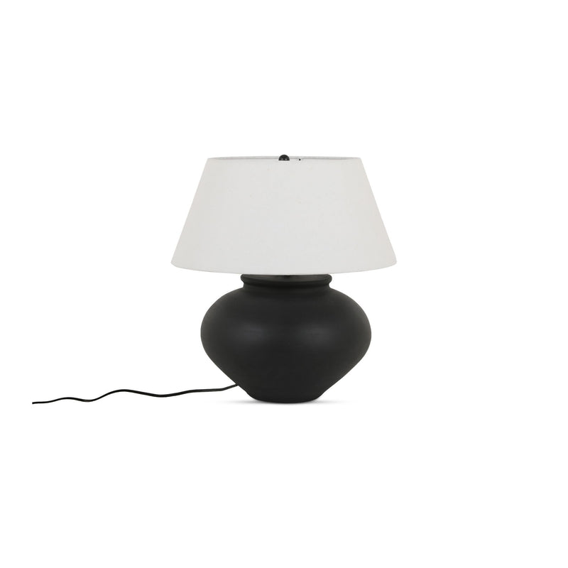 Olia - Table Lamp - Dark Brown / White