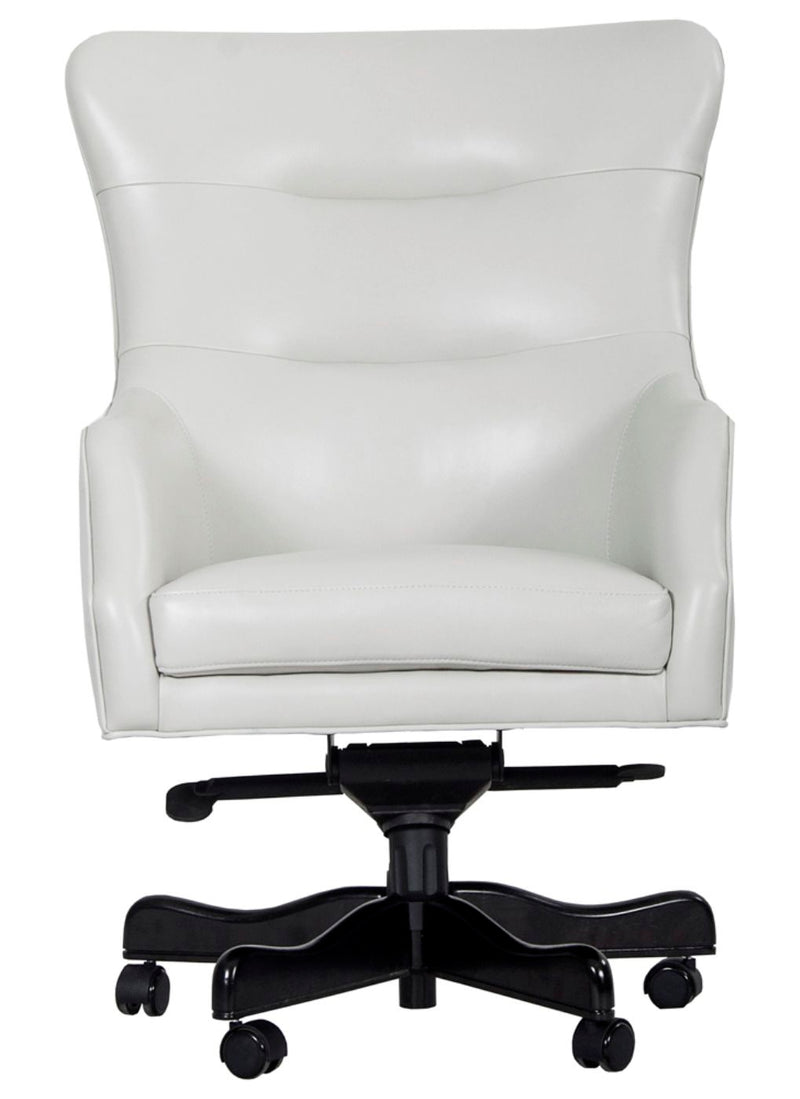 Dc#122 - Leather Desk Chair - Alabaster