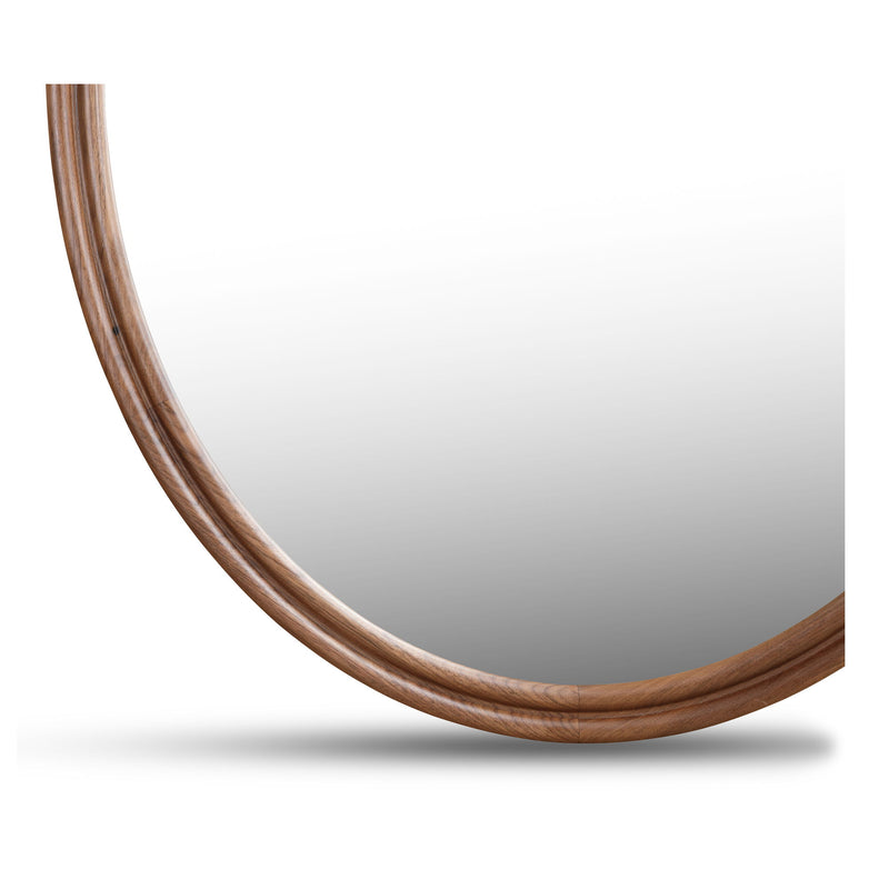 Alcott - Accent Oval Mirror - Dark Brown