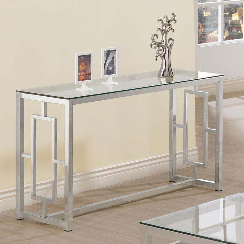 Merced - Glass Top Metal Table
