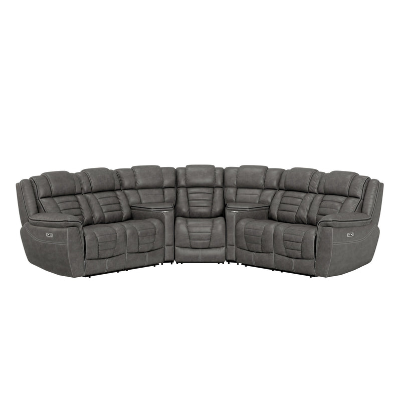Rosenberg - Power Reclining Sectional - Dark Gray
