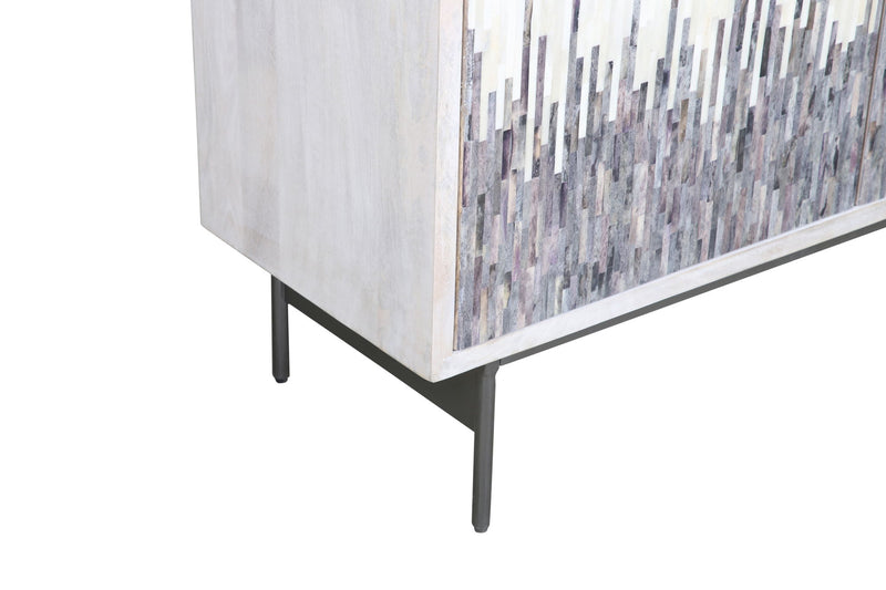 Zooey - Hall Cabinet - White Wash Mango