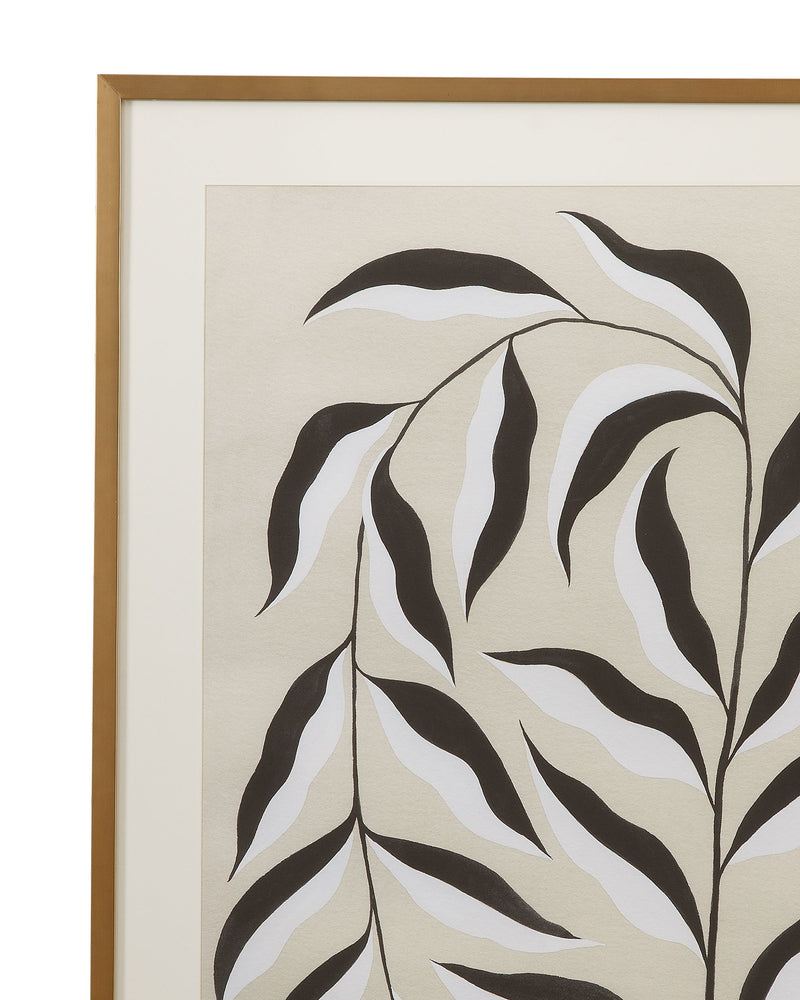Emerging Weeds II Framed Print - Gray