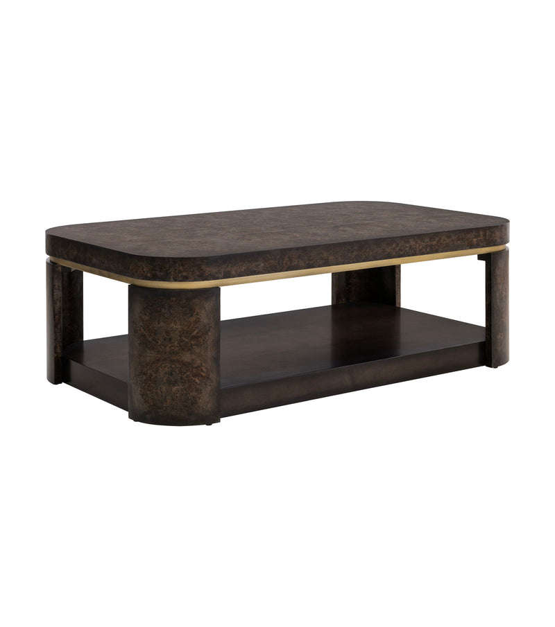 Langford - Coffee Table - Ebony Mappa Burl