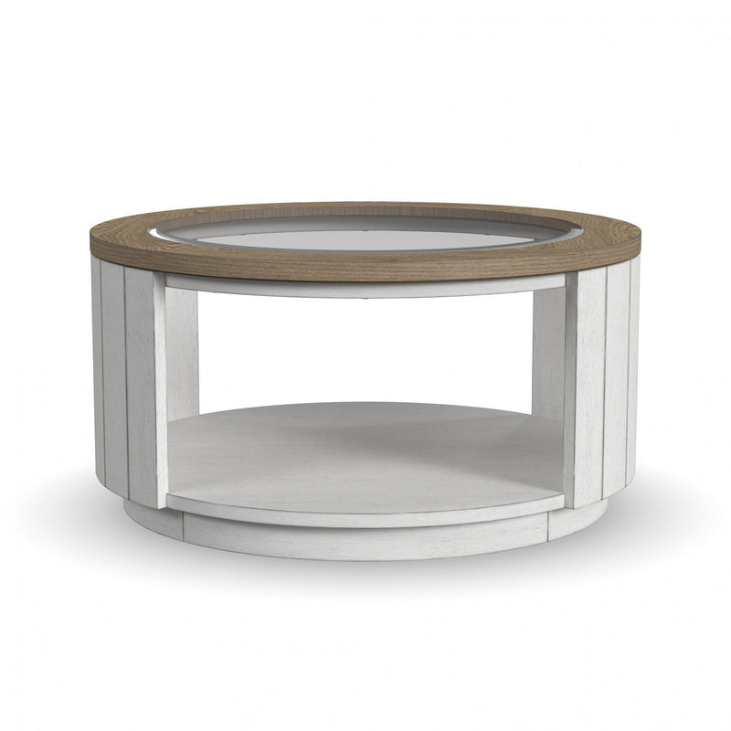 Melody - Round Coffee Table With Casters - White