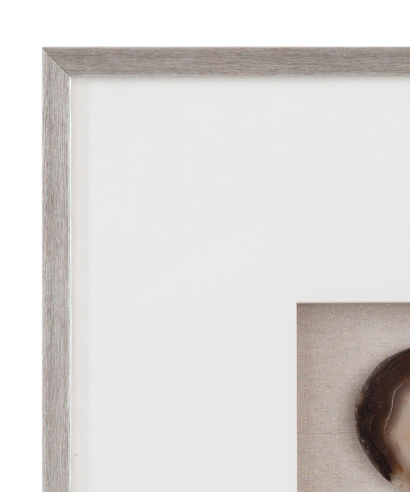 Agate Stone Wall Art - Dark Brown / White