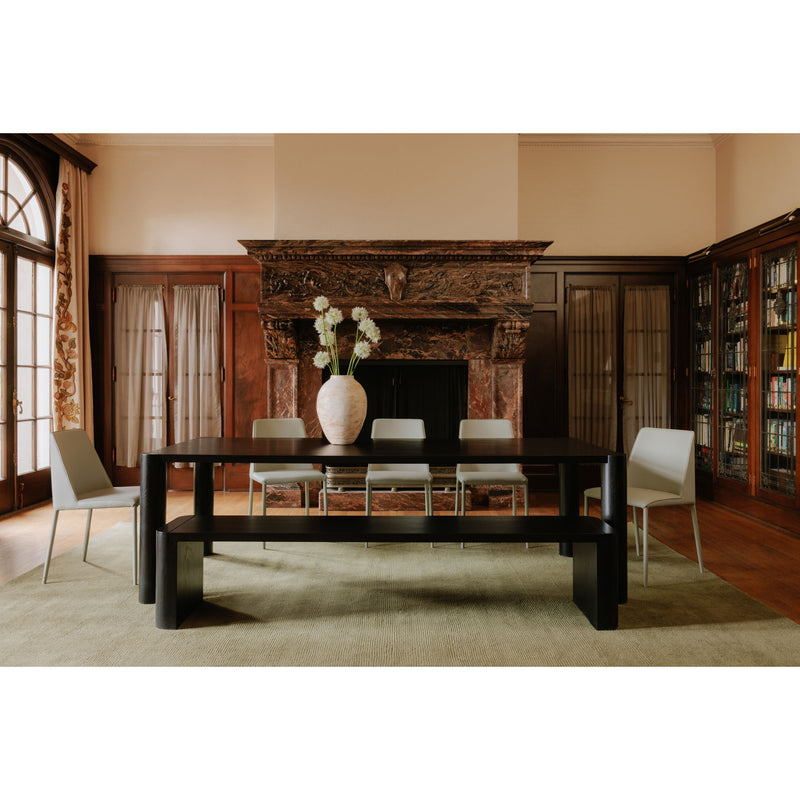 Post - Large Dining Table - Black Oak