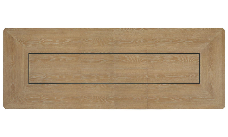 Escape - Extendable Dining Table - Glazed Natural Oak / Black Metal Trim