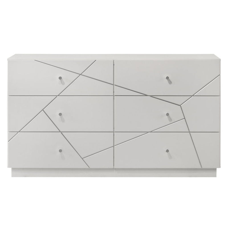 Esther - Dresser - White / Silver