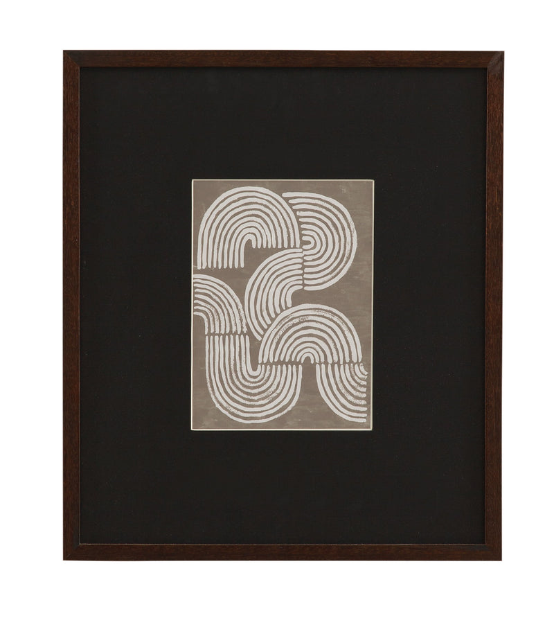 Neutral Strokes II Framed Print - Black
