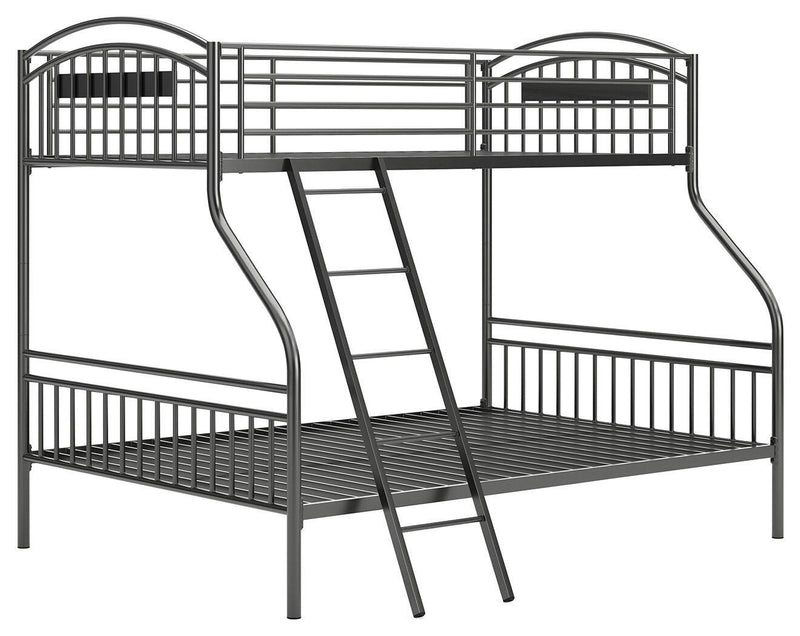 Lanceburg - Twin/Full Bunk Bed With Ladder - Gray