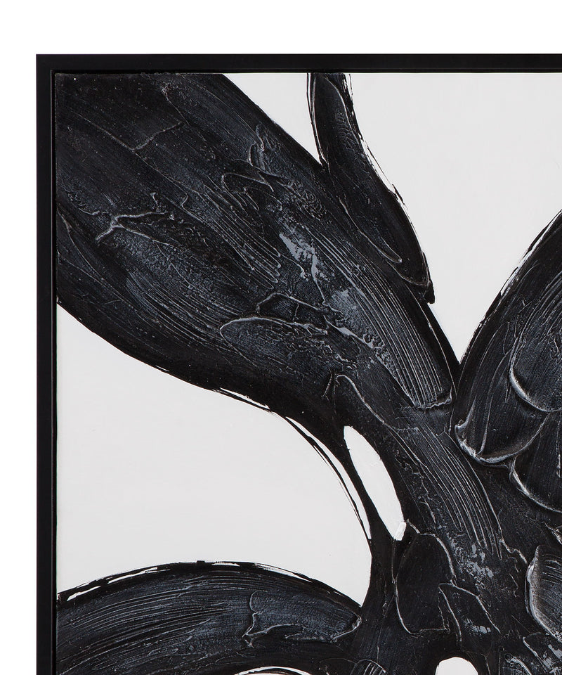 Shadows Fall Framed Canvas - Black / White