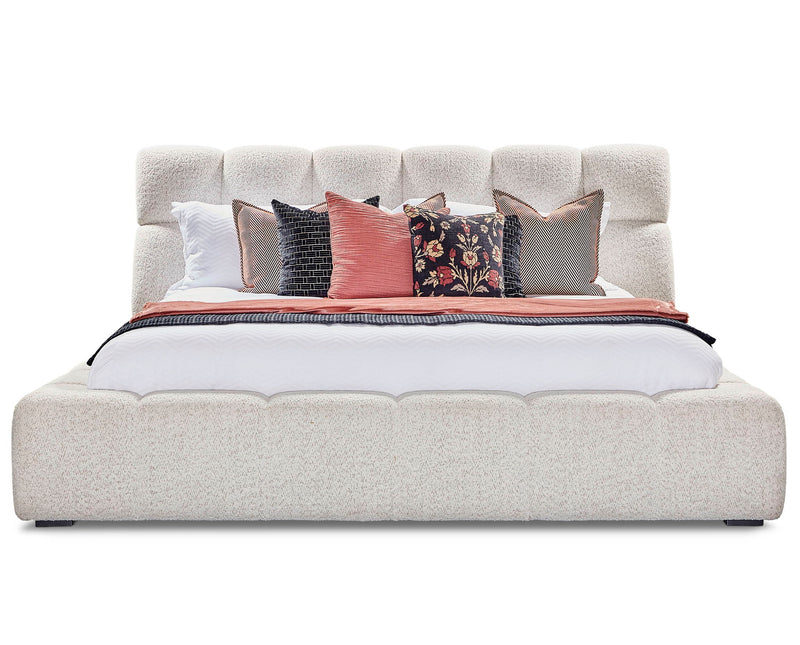 Escape - Fluffy River Rock Upholstered Bed