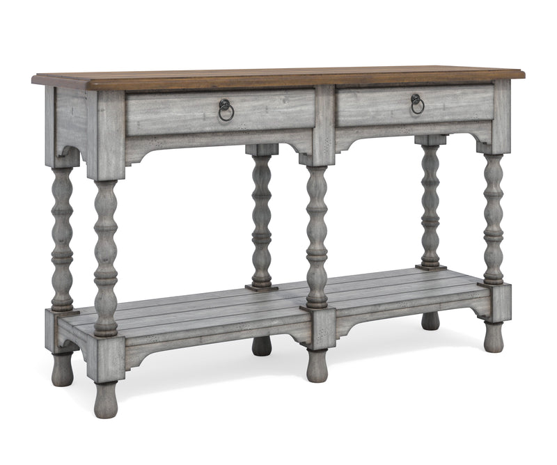 Plymouth - Sofa Table With Drawers - Gray
