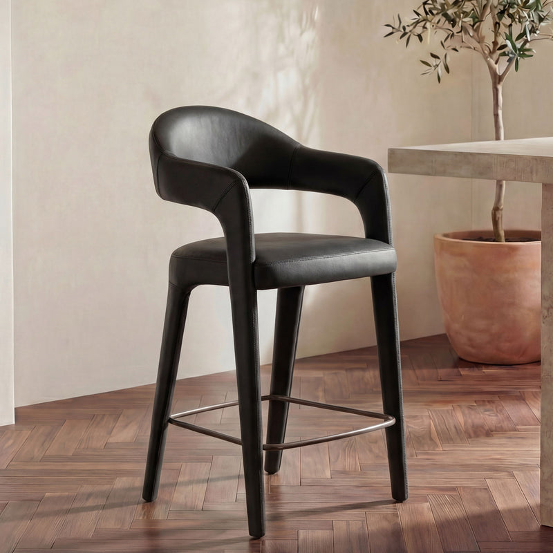 Martens - Counter Stool Leather - Black