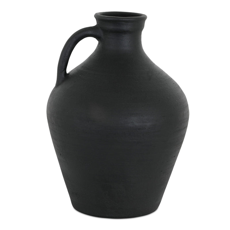 Lyra - Terracotta Vase - Black