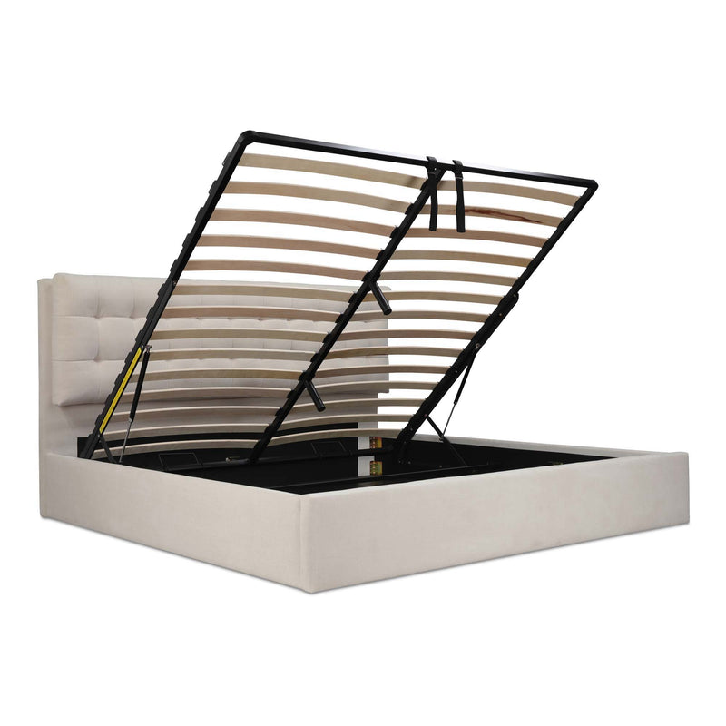 Sebastion - King Storage Bed - Cream