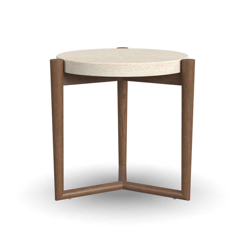 Verona - Accent Table - Beige / Dark Brown