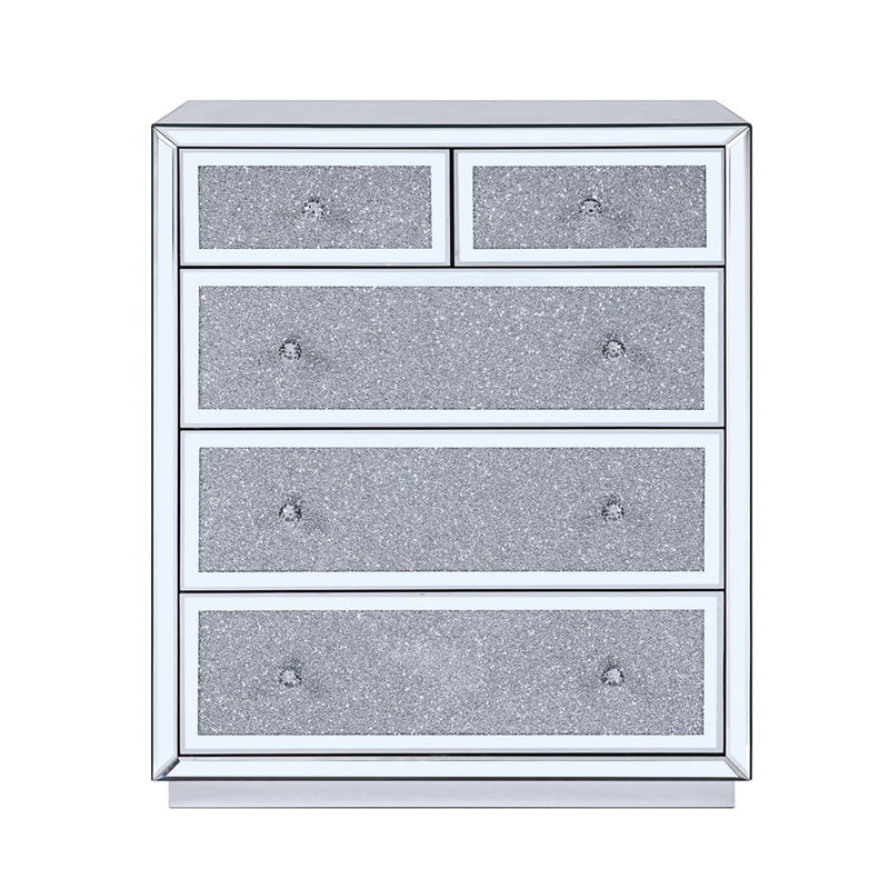 Noralie - Console Cabinet - Faux Diamonds & Mirrored