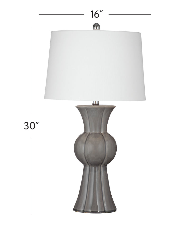Orillia - Table Lamp - Gray / White