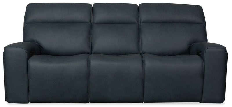 MS - Riverton Power Sofa With Power Headrest And Lumbar - Black