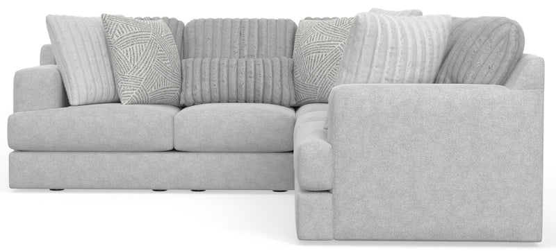 Logan - Upholstered Sectional With Comfort Coil Seating And Accent Pillows Included