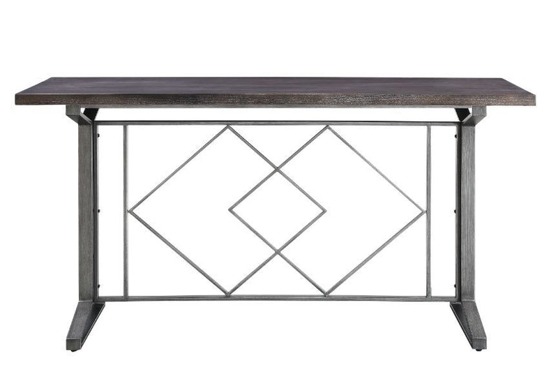 Evangeline - Counter Height Table - Salvaged Brown & Black