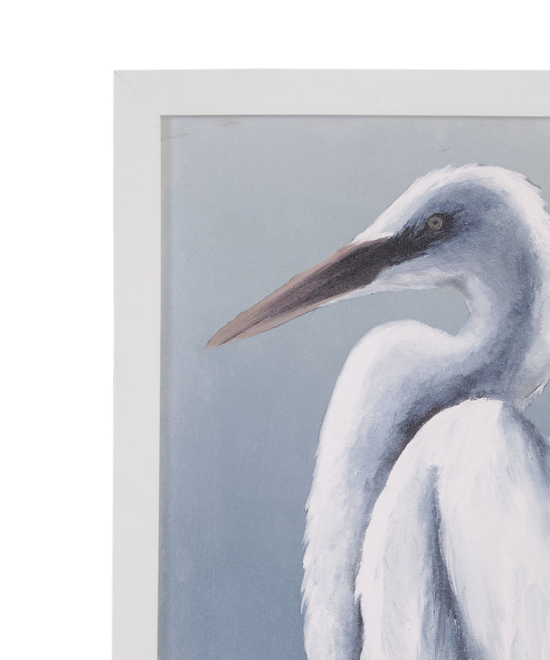 Herald In Mist I Framed Print - Blue / White