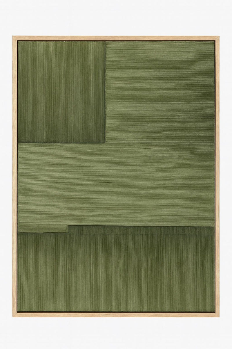 Framed Canvas Sycamore Bark - Natural