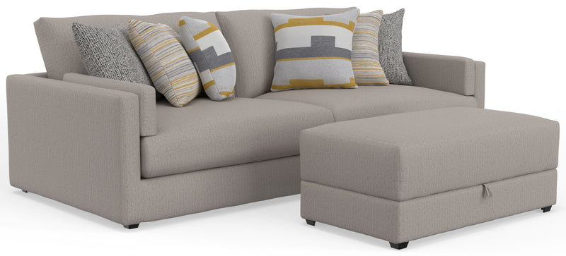 Trevor - Extra Deep Oversized Sofa With Included Storage Cocktail Ottoman
