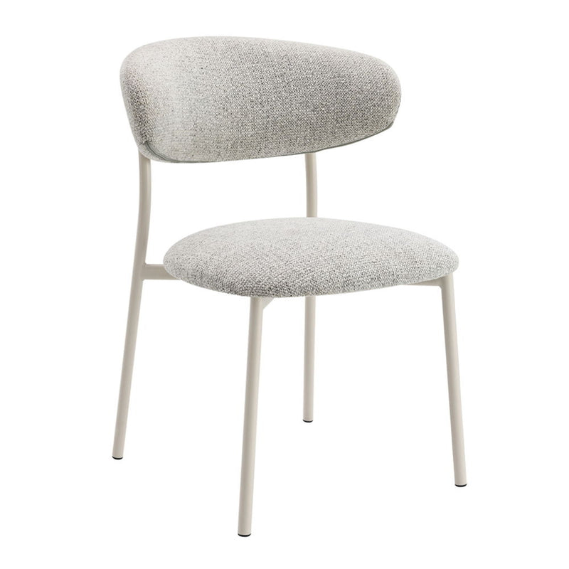 Kalam - Side Chair (Set of 2) - Gray Fabric & Beige