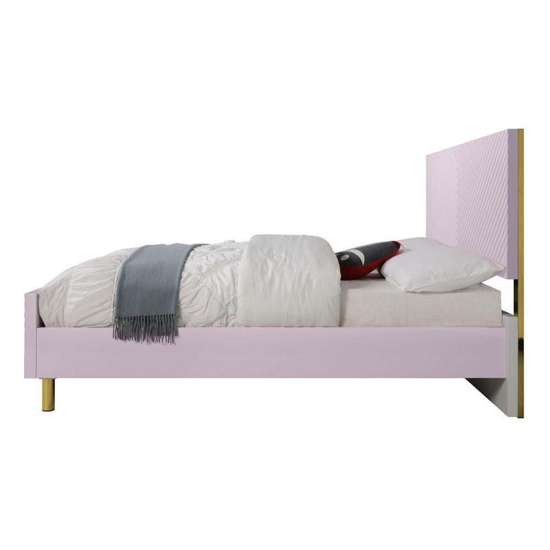 Gaines - Full Bed - Pink High Gloss