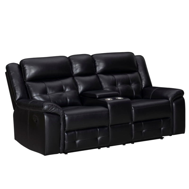 Clayton - Manual Reclining Console Loveseat - Phantom