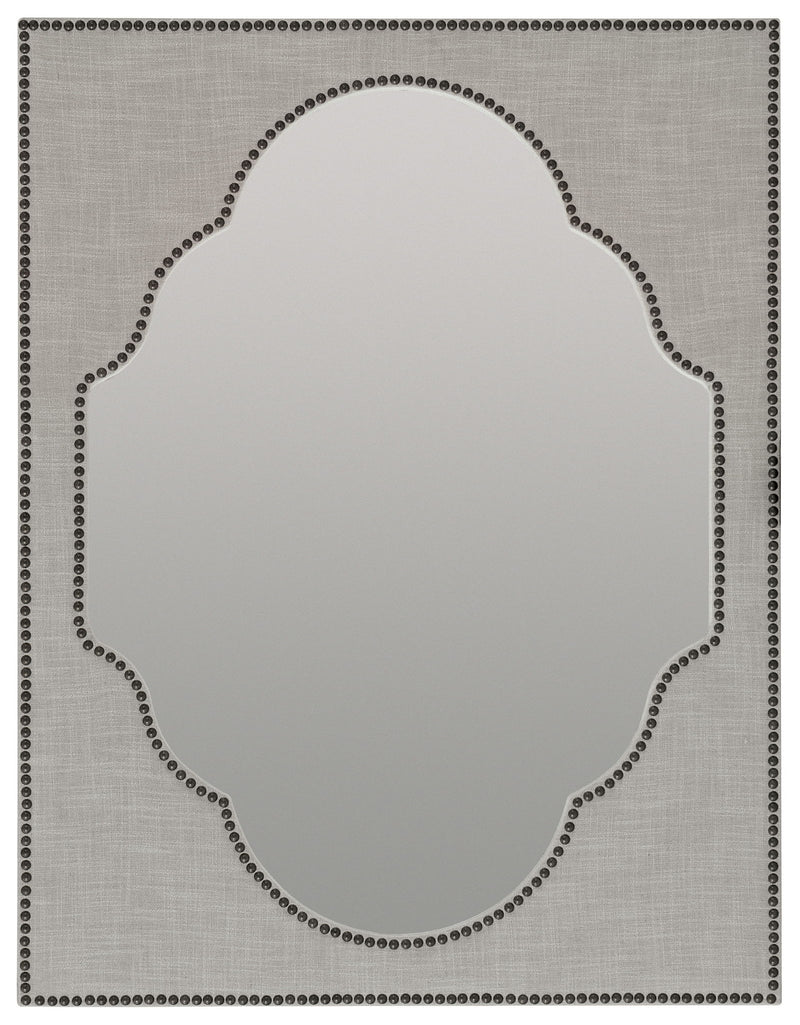 Boheme - Nourmand Linen Wrapped Mirror - Pearl Silver