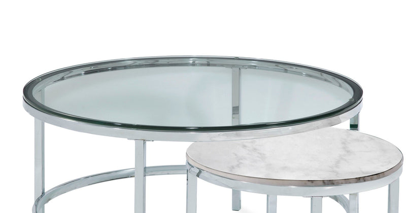 Jadyn - Round Nesting Cocktail Tables - Glass