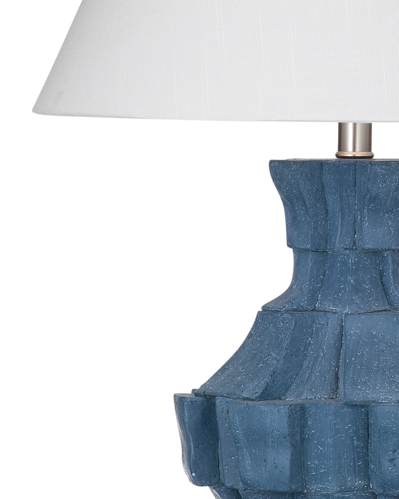 Kenora - Table Lamp - Dark Blue / White