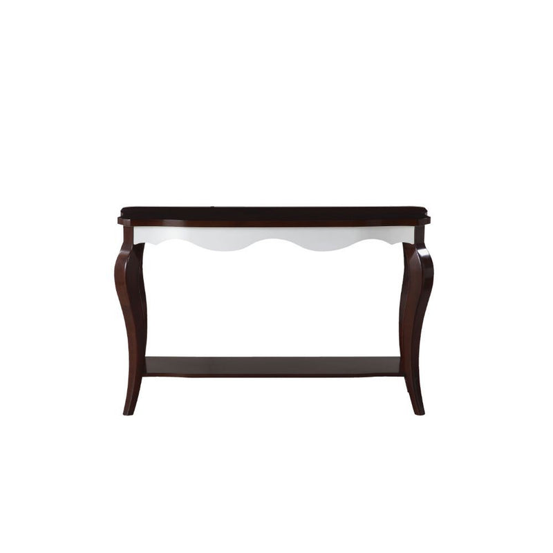 Mathias - Sofa Table - White & Walnut
